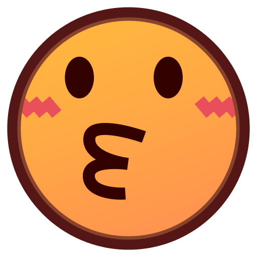 Закачать фигуру иконки настроения Смайл Поцелуй от Emojidex на просвечивающем фоне в PNG