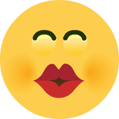 Закачать фото эмоции Целующее лицо от Скайпа без фона в ПНГ