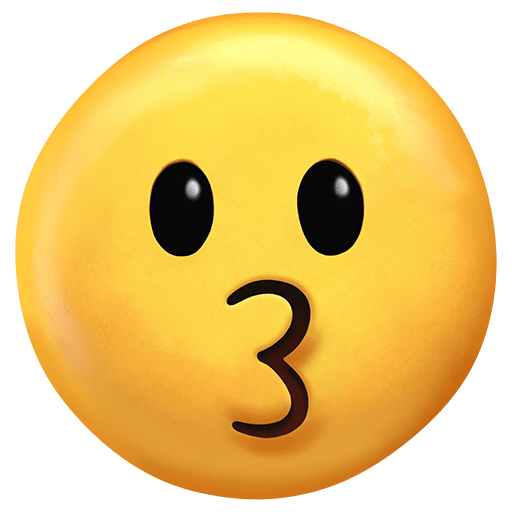 Копировать фотографии символа настроения Смайл Поцелуй от Твиттера на прозрачном фоне в PNG