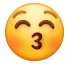 Save pictures Kissy Face emoji by Huawei  no background in png