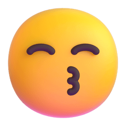 Copy a photo Kissy emoticon by Microsoft Teams for PC and Android on a clean background in png