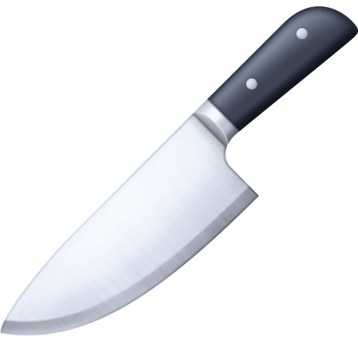 Save a drawing Kitchen Knife symbol by Facebook on a clean background in png
