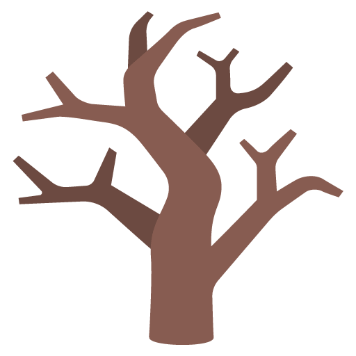 Copy a figure Dried tree smiley-emoji created by Google оn a transparent background in PNG
