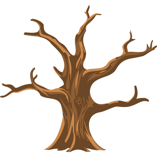 Copy photos Bare tree symbol of emotion by JoyPixels on a clean background in png