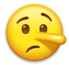 Upload pictures Lying Face symbol of emotion by LG оn a transparent background in png