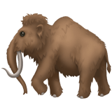 Download a photo Mammoth emoticon from Apple iOS on a colorless background in png
