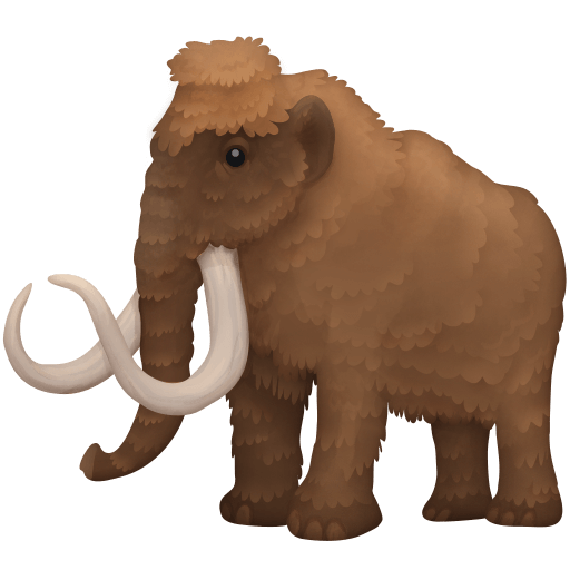 Upload a picture Mammoth symbol by Facebook оn a transparent background in png