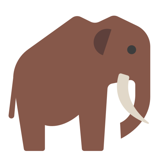 Save figures Mammoth symbol by Toss Face 토스페이스 on a clean background in png