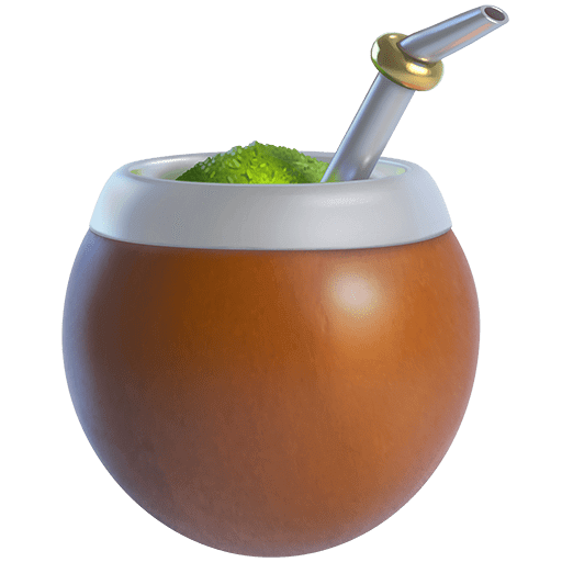 Download a picture Maté emoticon by Twitter on a colorless background in PNG