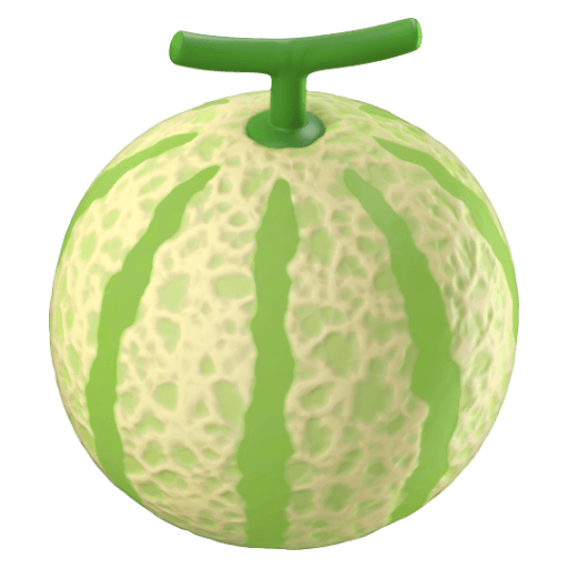 Copy image Melon smiley-emoji from Google Android without a background in PNG