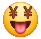 Save drawings Face with Green Dollar Tongue and Money Eyes smiley by Huawei  on a clean background in PNG