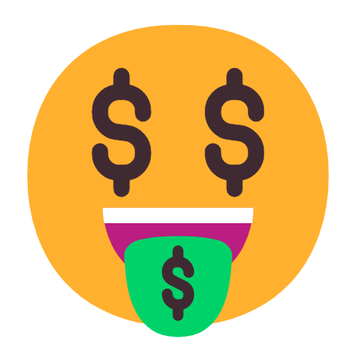 Download pics Face with a Green Money Tongue emoji-emoticon by Microsoft 11 on a translucent background in PNG