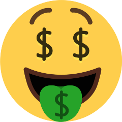 Copy photos Face with a Green Dollar Tongue symbol of emotion by the Skype оn a transparent background in png