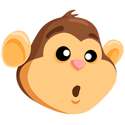 Save a picture Monkey Head symbol of emotion by Facebook's Messenger platform оn a transparent background in PNG