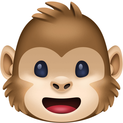 Download a figure Monkey Face emoji by Facebook on a translucent background in png