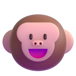 Save photos Monkey Face smiley by Microsoft Teams for PC and Android no background in png