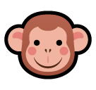 Save figures Monkey Face emoticon by Japanese mobile phone on a colorless background in PNG