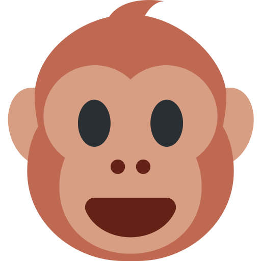 Upload pictures Monkey Head emoji on Twitter / X for PC оn a transparent background in png