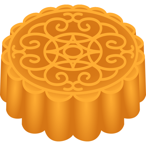 Copy a picture Moon Cake emoji-smiley by JoyPixels on a translucent background in PNG