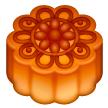 Upload pics Moon Cake emoticon on Samsung phones and tablets on a translucent background in PNG