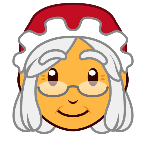 Download figures Mrs. Claus symbol of emotion by Emojidex оn a transparent background in png