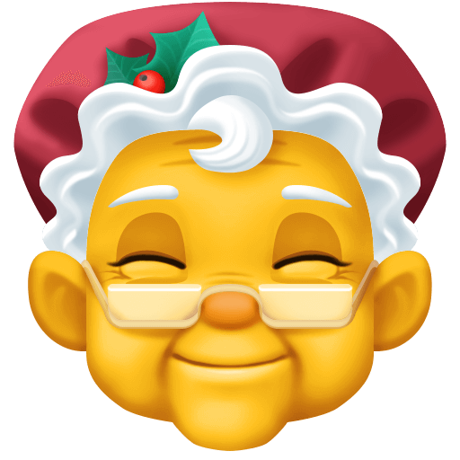 Save drawings Mrs Claus emotion by Facebook no background in png