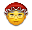 Download pictures Mrs Claus emoticon by LG on a translucent background in png