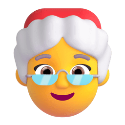 Copy photos Mrs. Claus emoji-emoticon by Microsoft Teams for PC and Android оn a transparent background in png