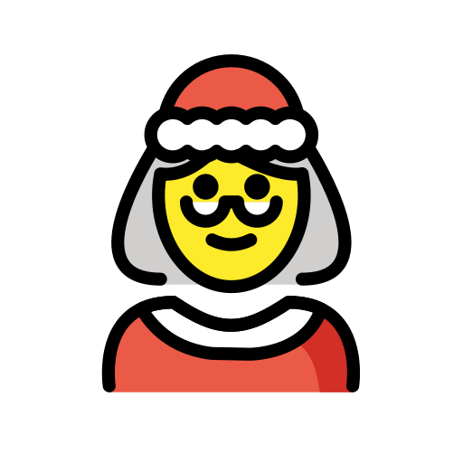 Save a photo Mrs. Claus emoji-smiley by HfG Schwäbisch Gmünd оn a transparent background in png