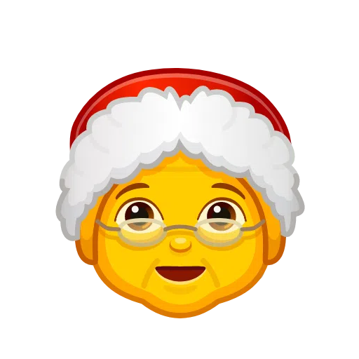 Copy figures Mother Christmas emoji-emoticon of iOS Telegram without a background in webp