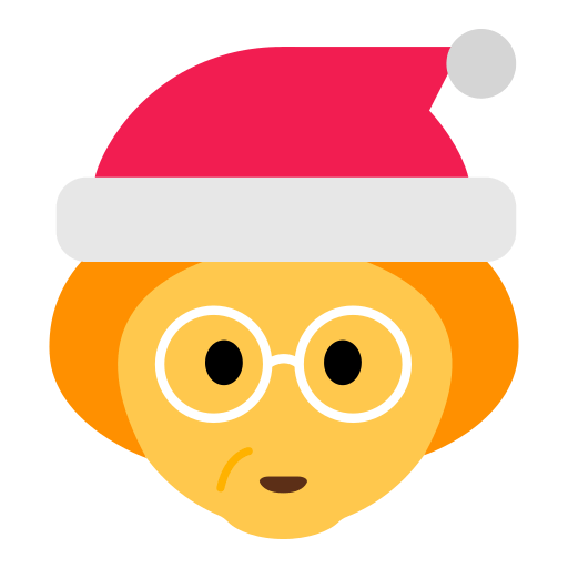 Save a figure Mrs Claus emoticon by Toss Face 토스페이스 on a translucent background in PNG