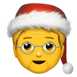 Save image Santa Animator emoji-smiley from Apple iOS оn a transparent background in png