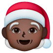 Закачать картинку смайлика Темнокожий Актер Санта-Клауса от Samsung на бесцветном фоне в PNG