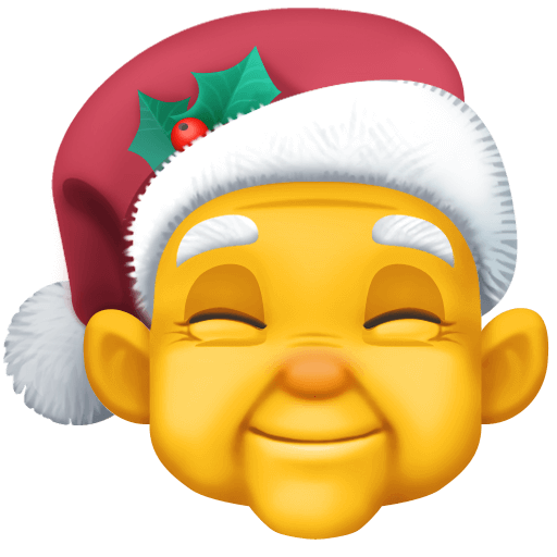 Copy drawings Man in the Role of Santa smiley-emoji by Facebook on a translucent background in PNG