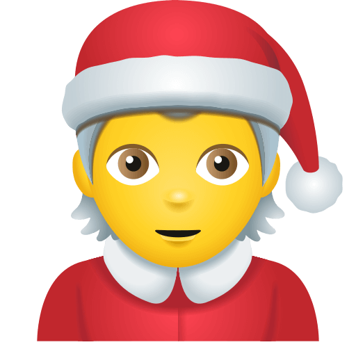 Copy a picture Mx Claus smiley-emoji by Icons8 on a clean background in PNG