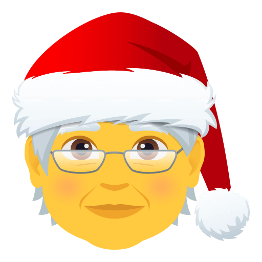 Upload a drawing Santa Claus Animator symbol of emotion by JoyPixels on a colorless background in PNG