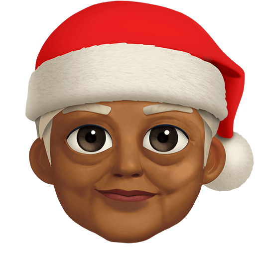 Сохранить фотку эмотика Актёр Деда Мороза со Средне-тёмным тоном кожи от Твиттера без фона в PNG