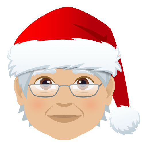 Скопировать снимок эмоции Папа в костюме Санта-Клауса со Средне-светлым тоном кожи от JoyPixels на бесцветном фоне в ПНГ