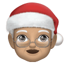 Закачать фотки лица-символа Мкс. Клаус со средней кожей от Huawei на бесцветном фоне в png