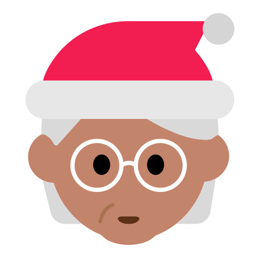 Скопировать фотки смайлика Человек в роли Санта-Клауса со средним тоном кожи от Toss Face 토스페이스 на просвечивающем фоне в пнг