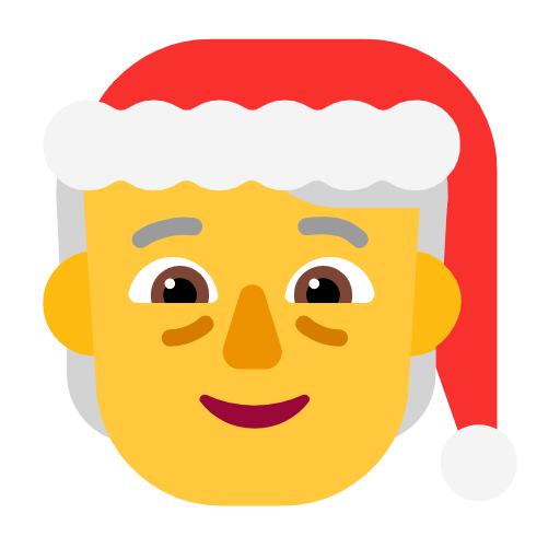 Download photos Man in Santa Claus Costume emoticon by Microsoft 11 on a translucent background in png