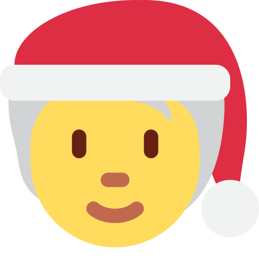 Copy a picture Man in a Santa Costume emoticon on Twitter / X for PC on a clean background in PNG