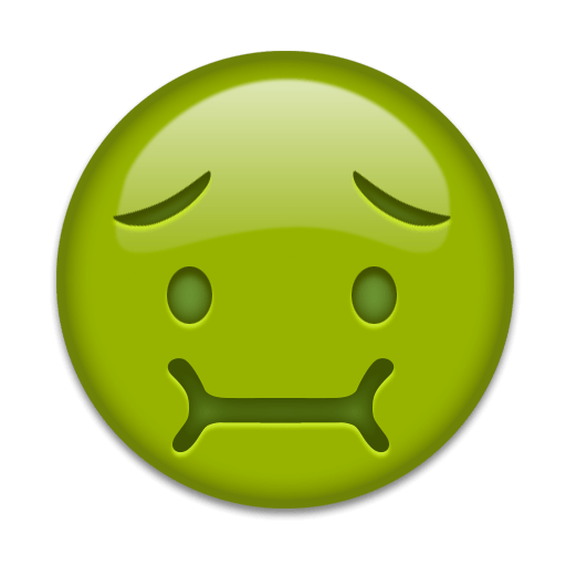 Save figures Nauseated Face symbol by Emojipedia without a background in png