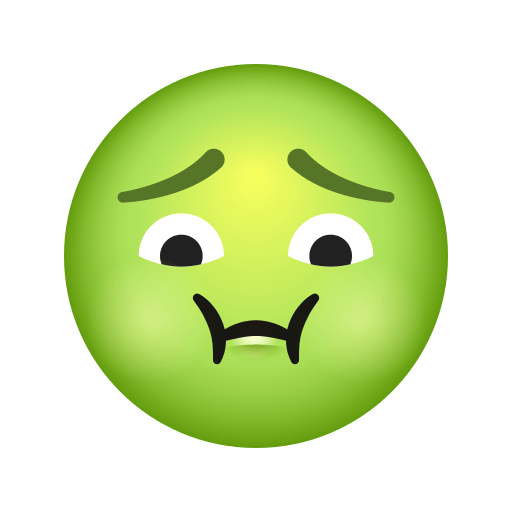 Copy a drawing Disgust emoticon by Icons8 no background in PNG