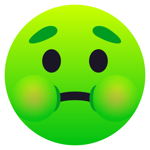 Copy pictures Green Face symbol of emotion by JoyPixels on a clean background in PNG