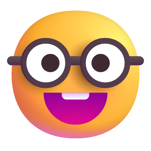 Upload a photo Cool Nerd emotion of the Microsoft set no background in png