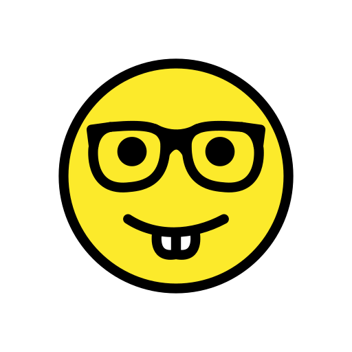 Upload a picture Cool Nerd smiley by HfG Schwäbisch Gmünd on a clean background in png