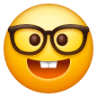 Copy image Nerdy symbol of emotion on Samsung phones and tablets no background in PNG