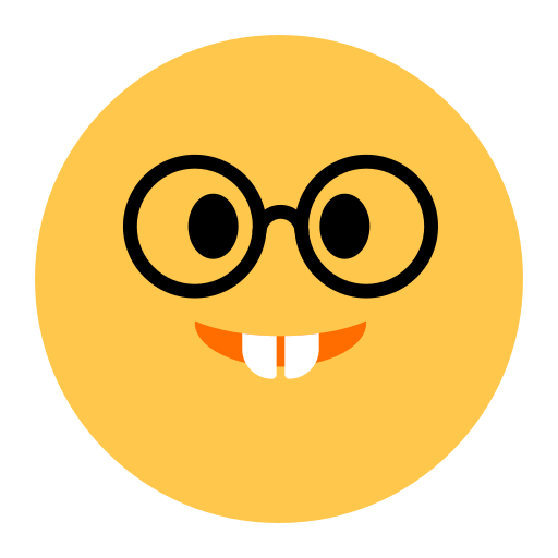 Copy a photo Smiling Face with Glasses emoji-emoticon by Toss Face 토스페이스 оn a transparent background in PNG