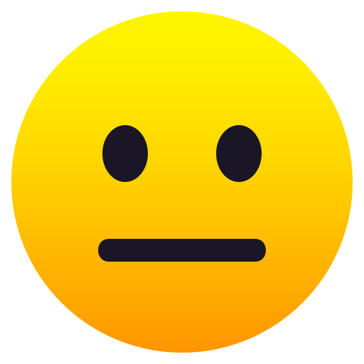 Upload a figure Straight Faced smiley by JoyPixels without a background in PNG